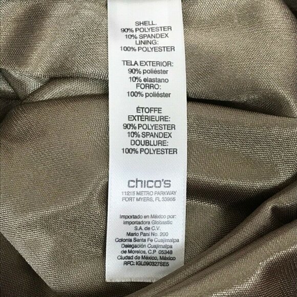 Chicos Shift Dress Beige Knee Length 1 Medium - Picture 7 of 8